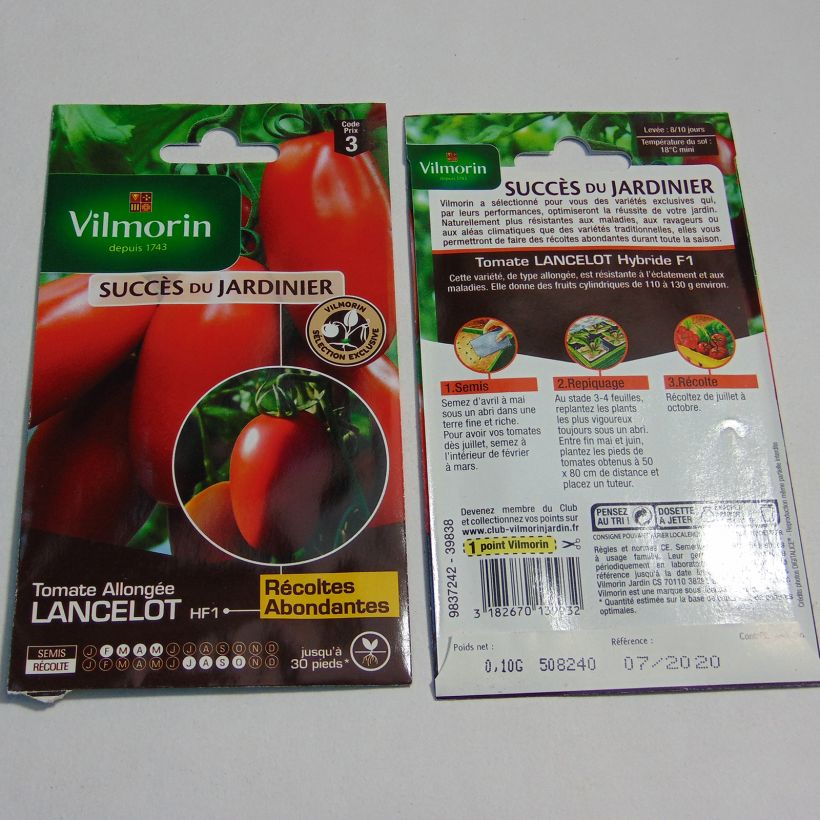 Example of Tomate Lancelot F1 - Vilmorin le sachet de 30 graines environ (0.1g) as you get