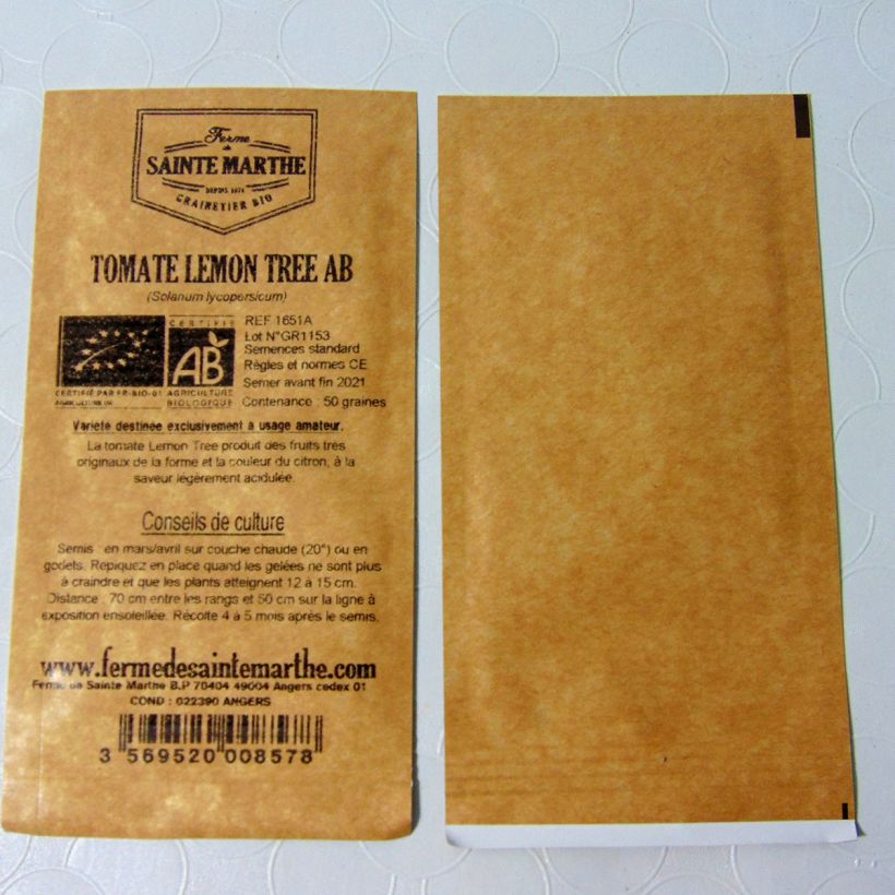 Example of Tomate Lemon Tree Bio - Tomate citron - Ferme de Sainte Marthe le sachet de 50 graines environ as you get