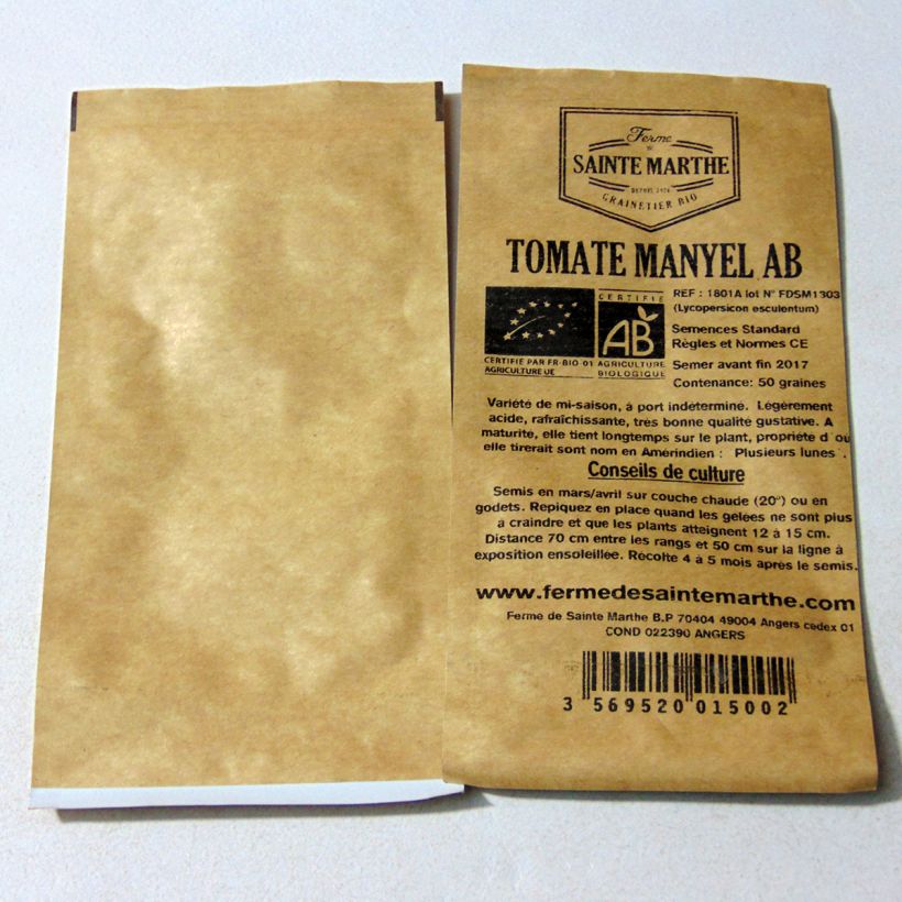 Example of Tomate Manyel Bio - Ferme de Sainte Marthe le sachet de 50 graines environ as you get