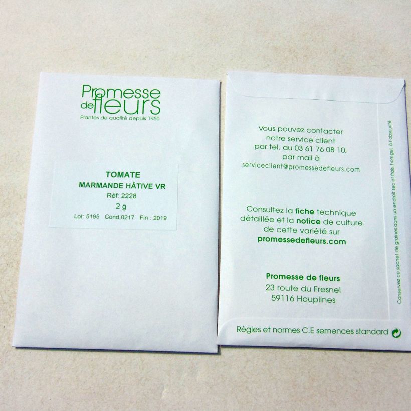 Example of Tomate Marmande le sachet de +/- 600 graines environ (minimum 2g) as you get