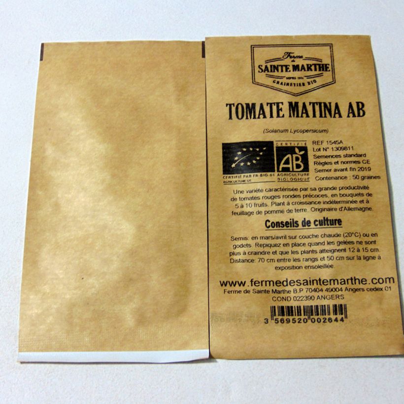 Example of Tomate Matina Bio - Ferme de Sainte Marthe le sachet de 50 graines environ as you get