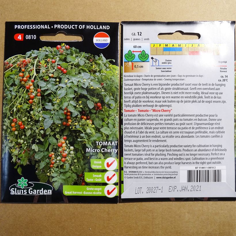 Example of Tomate Micro Cherry le sachet de 12 graines environ as you get