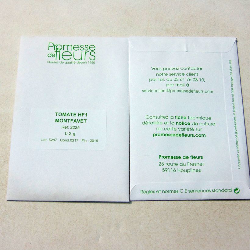Example of Tomate Montfavet 63-5 F1 le sachet de 50 graines environ (minimum 0,2g) as you get
