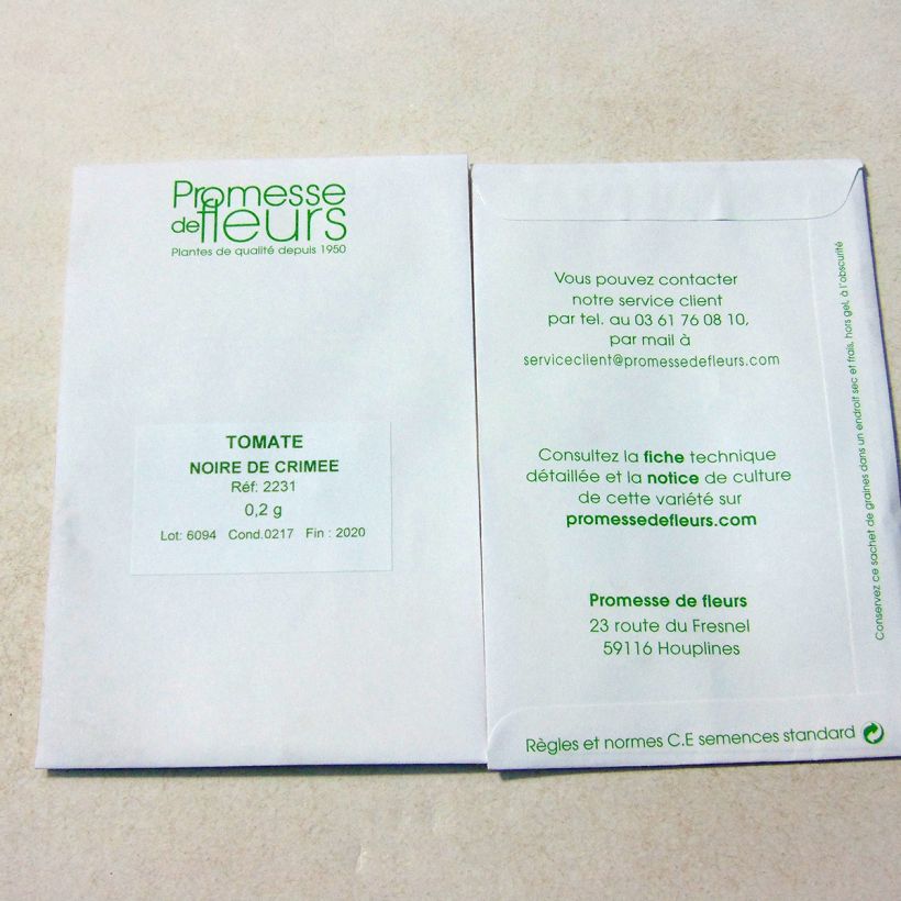Example of Tomate Noire de Crimée - Solanum lycopersicum  le sachet de +/- 60 graines environ (minimum 0,2g) as you get