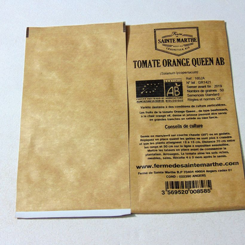 Example of Tomate Orange Queen Bio - Ferme de Sainte Marthe le sachet de 50 graines environ as you get