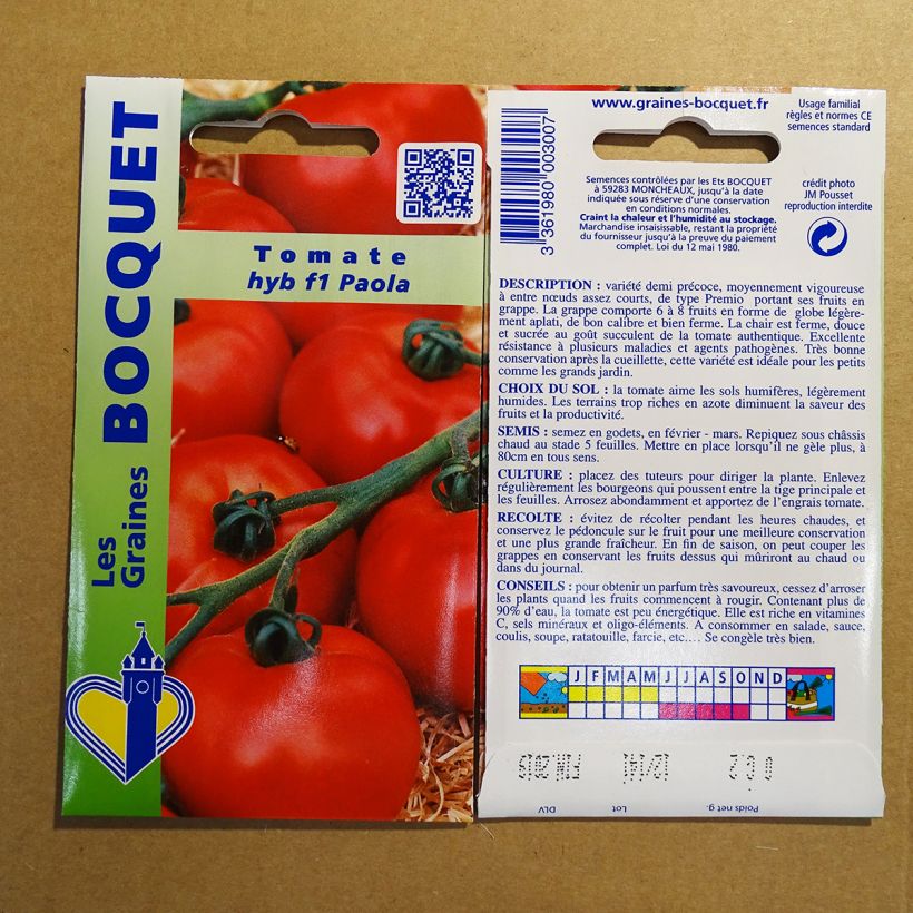 Example of Tomate Paola F1 - Tomate grappe le sachet de 60 graines environ (0.2g) as you get