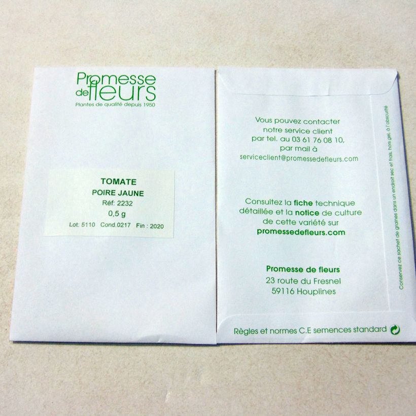 Example of Tomate Poire jaune (Yellow Pearshaped) - Tomate Cerise le sachet de +/- 250 graines environ (minimum 0,5g) as you get