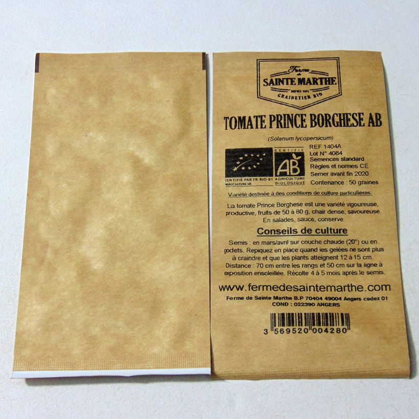 Example of Tomate Prince Borghese Bio - Ferme de Sainte Marthe le sachet de 50 graines environ as you get