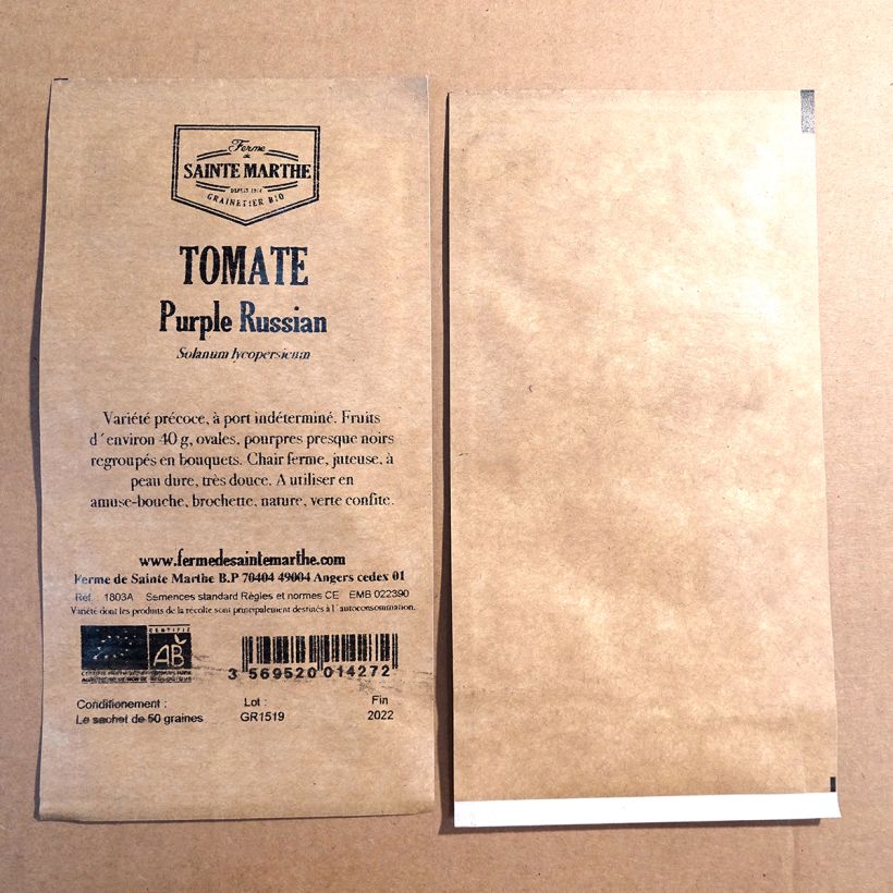 Example of Tomate Purple Russian Bio - Ferme de Sainte Marthe le sachet de 50 graines environ as you get