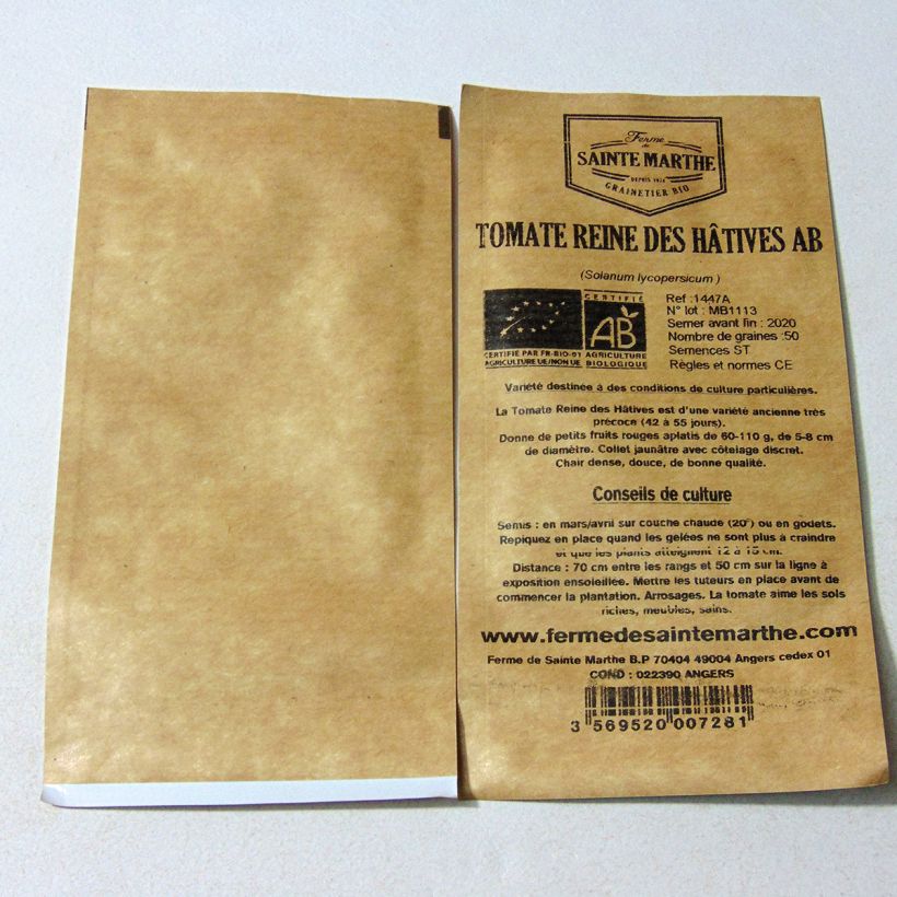 Example of Tomate Reine des hâtives Bio - Ferme de Sainte Marthe le sachet de 50 graines environ as you get