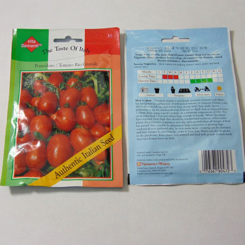 Example of Tomate Rio Grande le sachet de 450 graines environ as you get