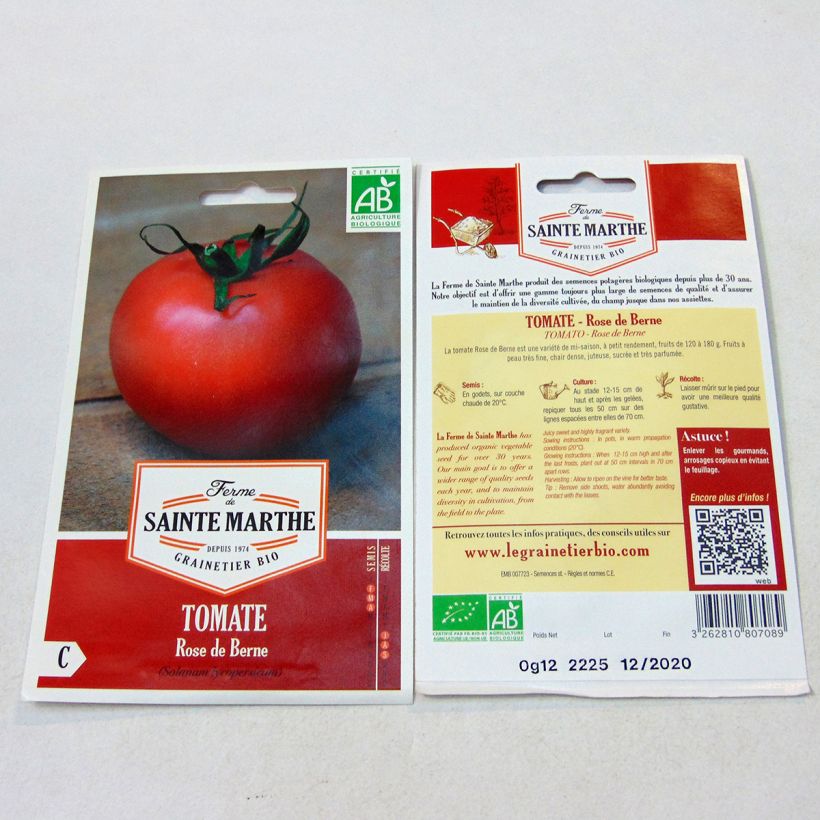 Example of Tomate Rose de Berne Bio - Ferme de Sainte Marthe le sachet de 40 graines environ as you get