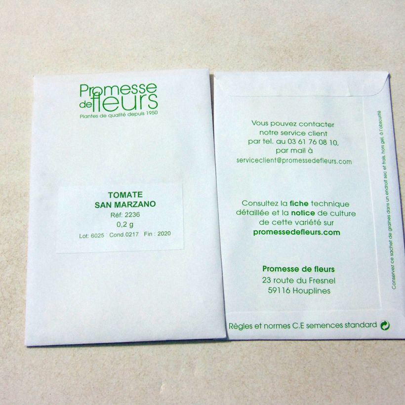 Example of Tomate San Marzano 3 - Solanum lycopersicum le sachet de +/- 75 graines environ (minimum 0,2g) as you get