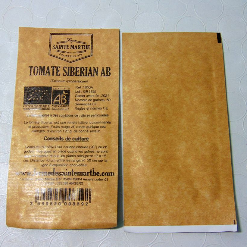 Example of Tomate Siberian Bio - Ferme de Sainte Marthe le sachet de 50 graines environ as you get