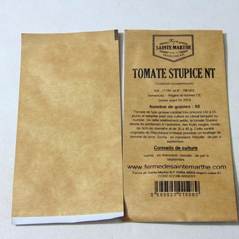 Example of Tomate Stupice NT - Ferme de Sainte Marthe le sachet de 50 graines environ as you get