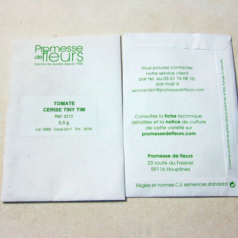 Example of Tomate Tiny Tim - Tomate cerise  le sachet de +/- 250 graines environ (minimum 0,5g) as you get