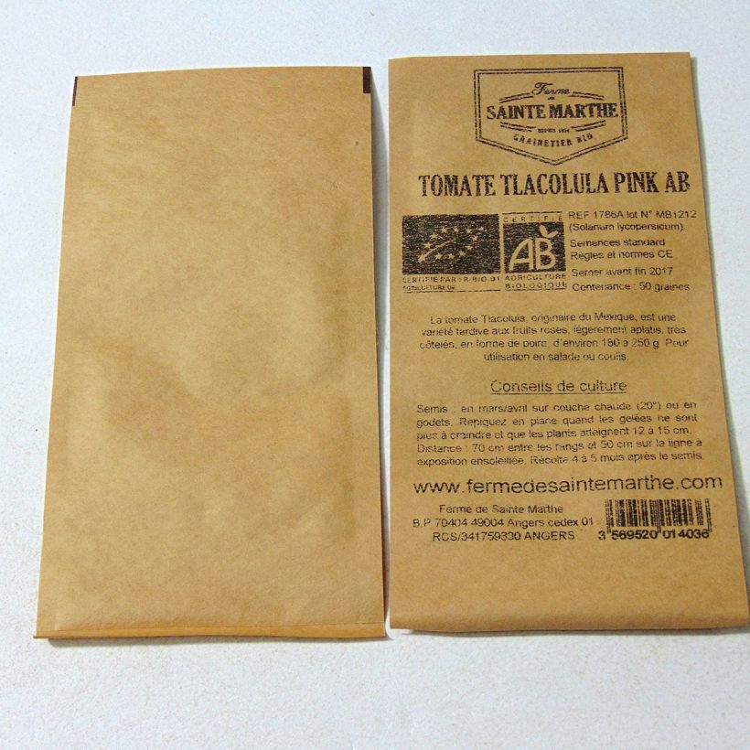 Example of Tomate Tlacolula Pink Bio - Ferme de Sainte Marthe le sachet de 50 graines environ as you get