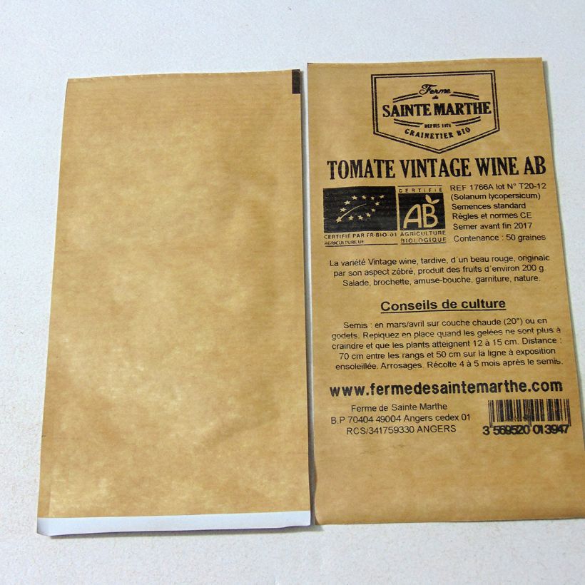 Example of Tomate Vintage Wine Bio - Ferme de Sainte Marthe le sachet de 50 graines environ as you get