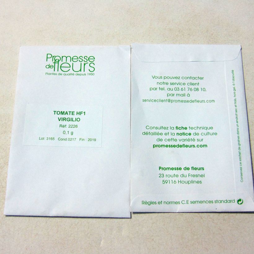 Example of Tomate Virgilio F1 le sachet de 30 graines environ (0.1g) as you get