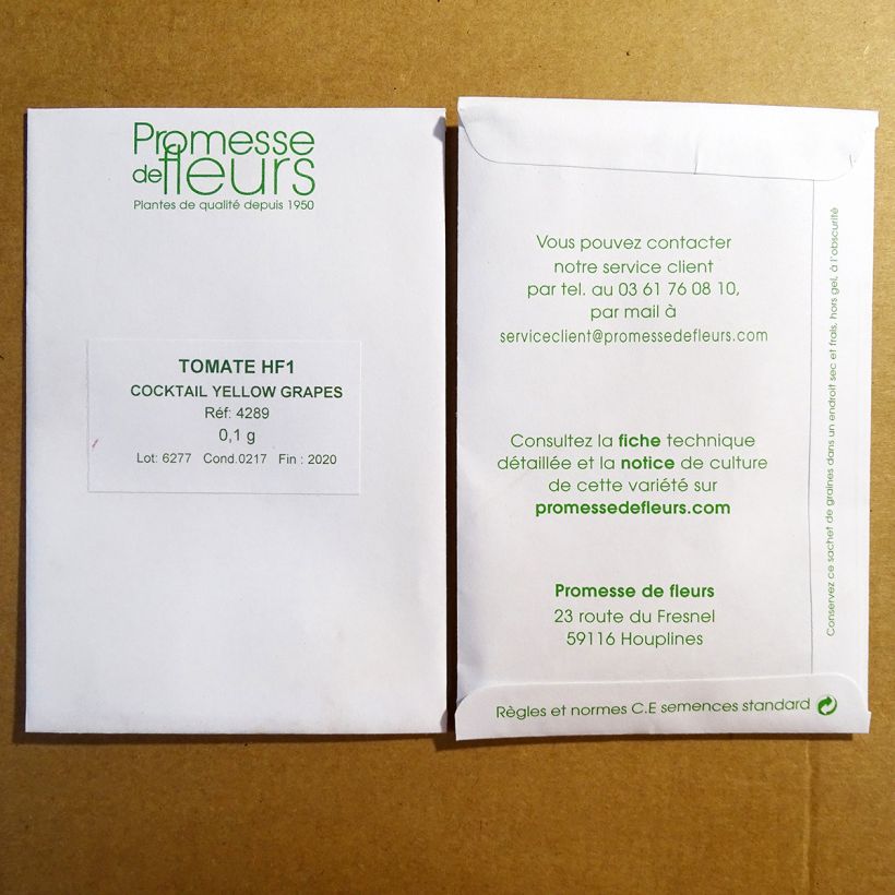 Example of Tomate cerise Yellow Grapes F1 le sachet de +/- 50 graines environ (minimum 0,1g) as you get