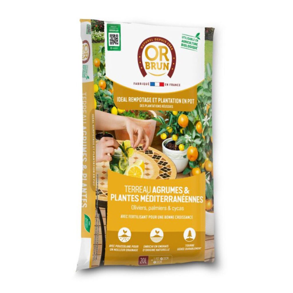 Terreau agrumes et plantes méditerranéennes Or Brun