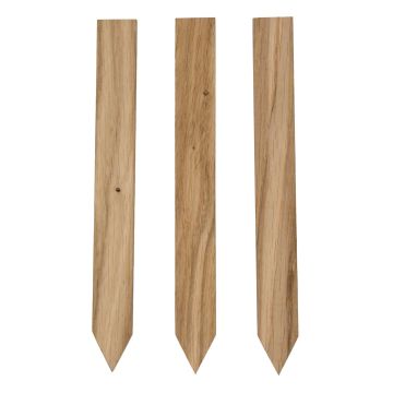 Etiquette à planter en chêne massif 18cm x 2cm - lot de 3